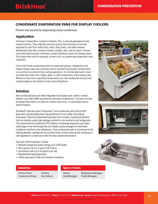 Condensation Evaporation Pans for Display Coolers